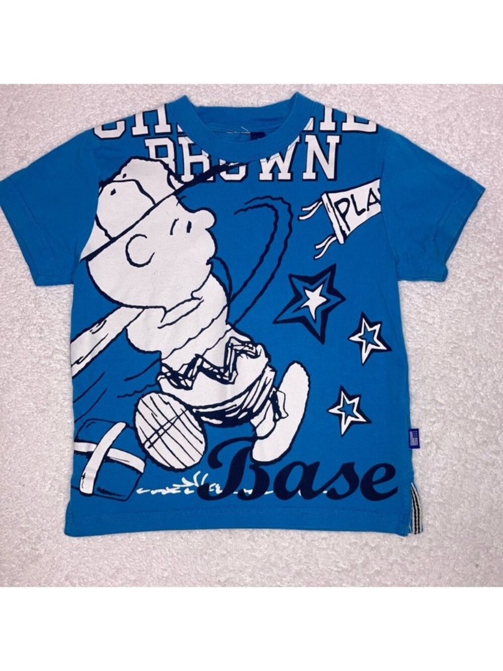 Charlie Brown baseball peanuts snoopy Woodstock short sleeve tee size 4